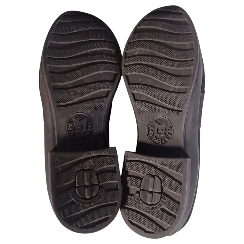 Mephisto Debby  Loafers Women's 8 Black Suede Slip On Comfort Shoes